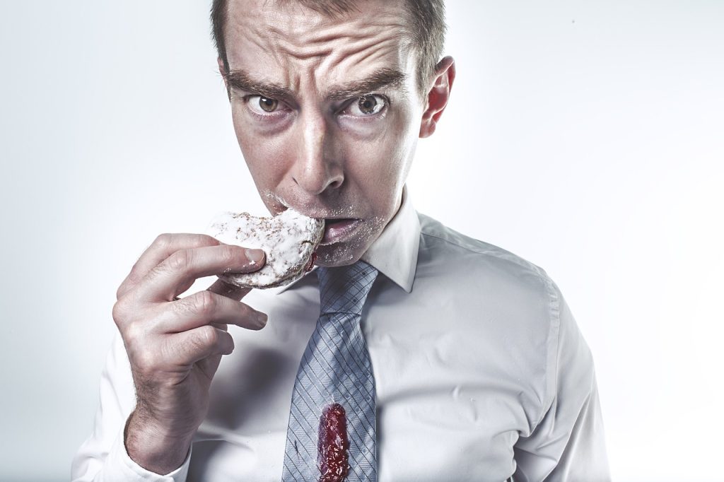 hunger, hungry, eating, cookie, biscuit, cracker, people, snack, man, male, businessman, tie suit, face, expression, hand, tasty, yummy, food, nutrition, delicious, diet, meal, eat, sweet, dessert, fat, guy, dress shirt, tie, donut, stain, messy, hungry, eating, eating, eating, eating, eating, man, food, diet, eat